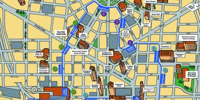 Детройт забележителности карта