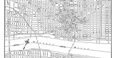 Град Детройт карта на улиците