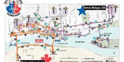 Карта на Детройт маратон