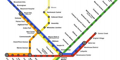 Карта на Детройт метро